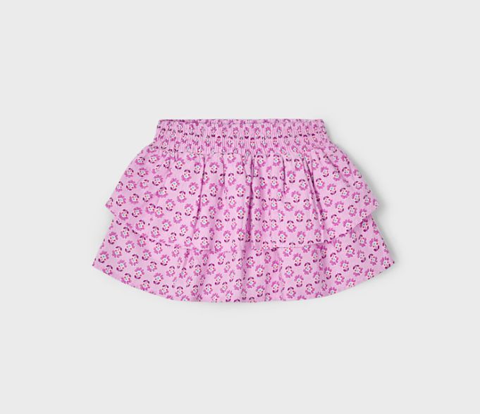 Mayoral Print Tier Skirt- Mauve