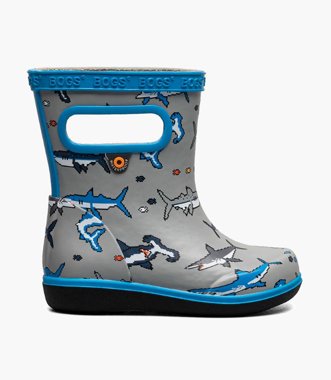Bogs Baby Rainboots- Skipper II Pixel Sharks