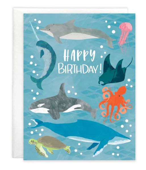 Gina B Birthday Greeting Card- Ocean