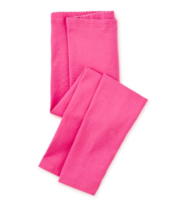 Tea Girls Solid Leggings- Astilbe Pink