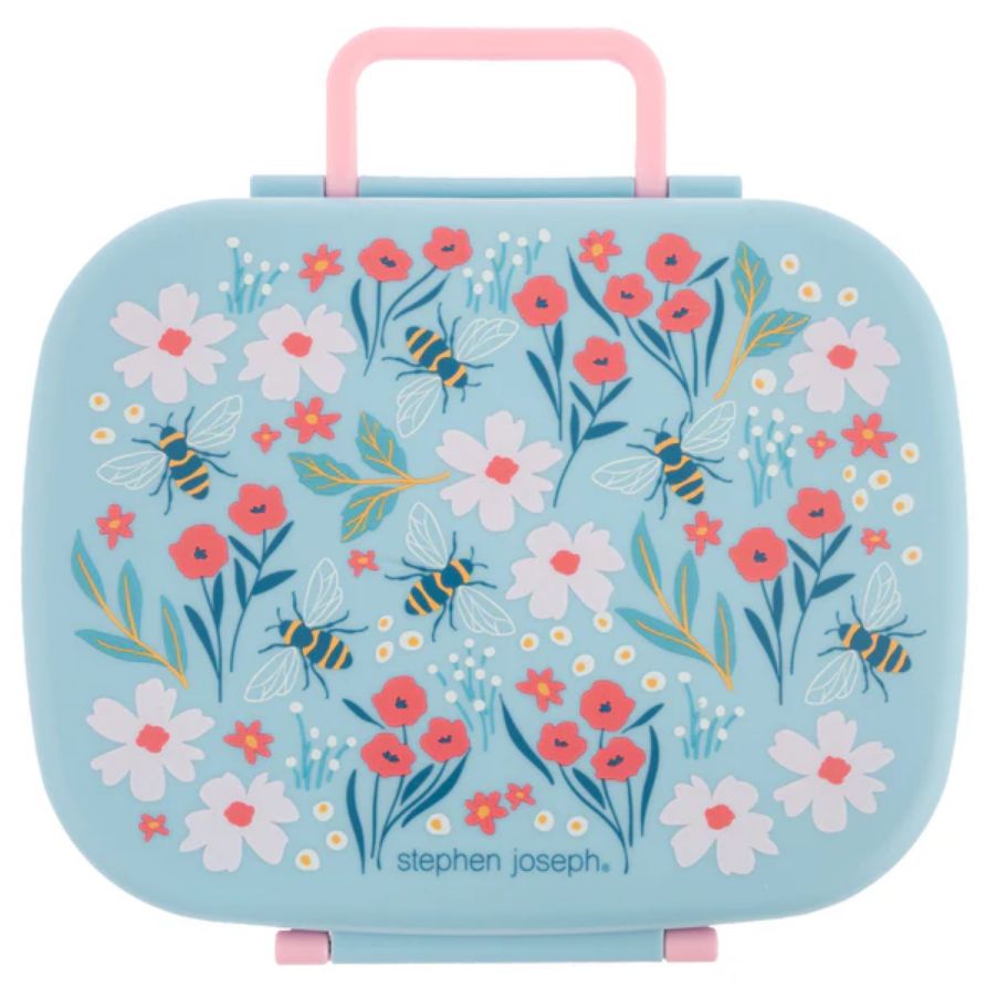 Stephen Joseph Bento Box w/ Handle- Bee