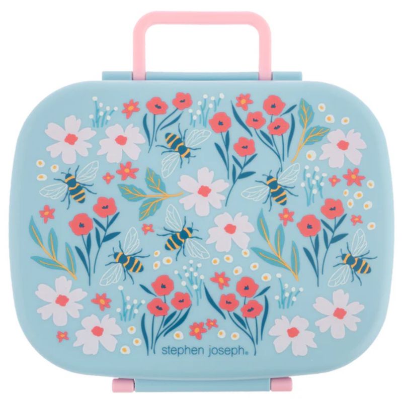 Stephen Joseph Bento Box w/ Handle- Bee