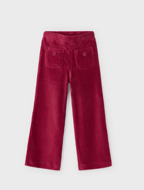 Mayoral Ribbed Knit Pants- Cherry