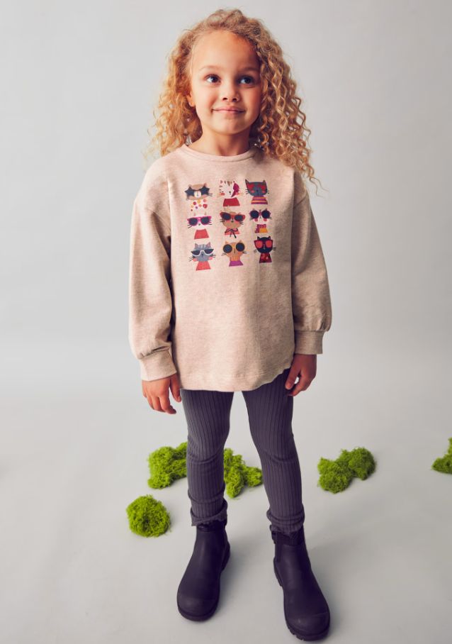 Mayoral Cats Legging Outfit- Lead