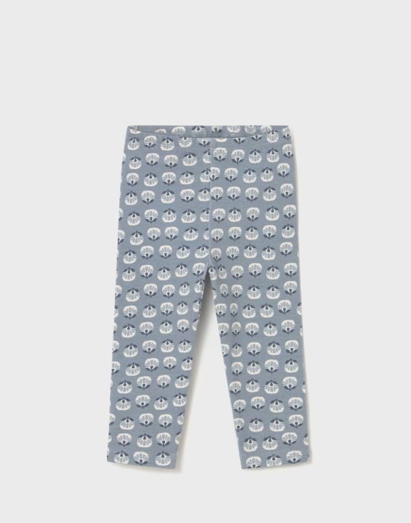 Mayoral Infant Floral Leggings- Blue Bell