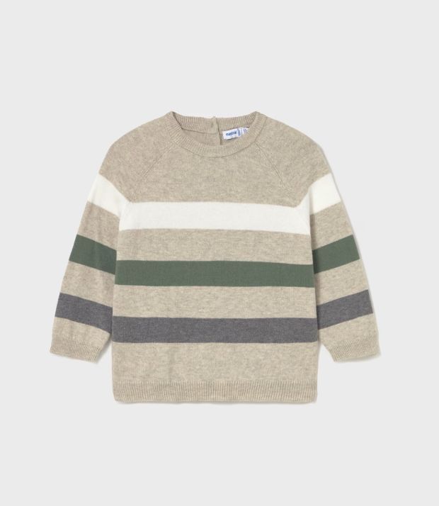 Mayoral Striped Sweater- Chai Heather