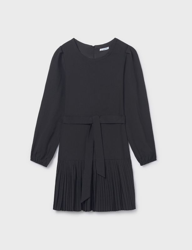 Mayoral Junior Belted Dress- Black
