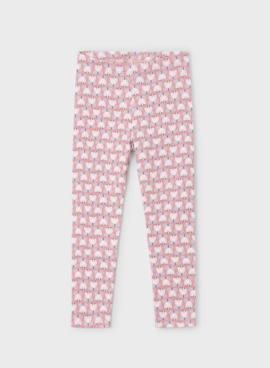 Mayoral Floral Print Leggings- Pink