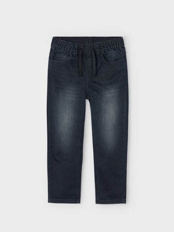 Mayoral Denim Jogger Pant with Drawstring Waist- Black