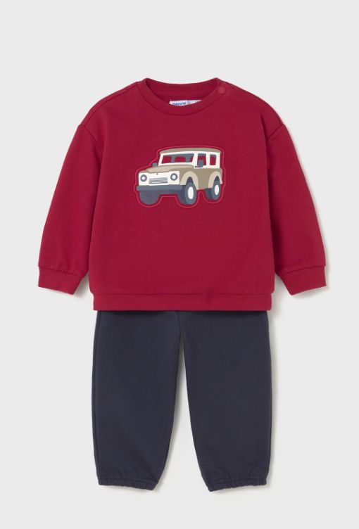 Mayoral Jeep Track Suit Set- Burgundy