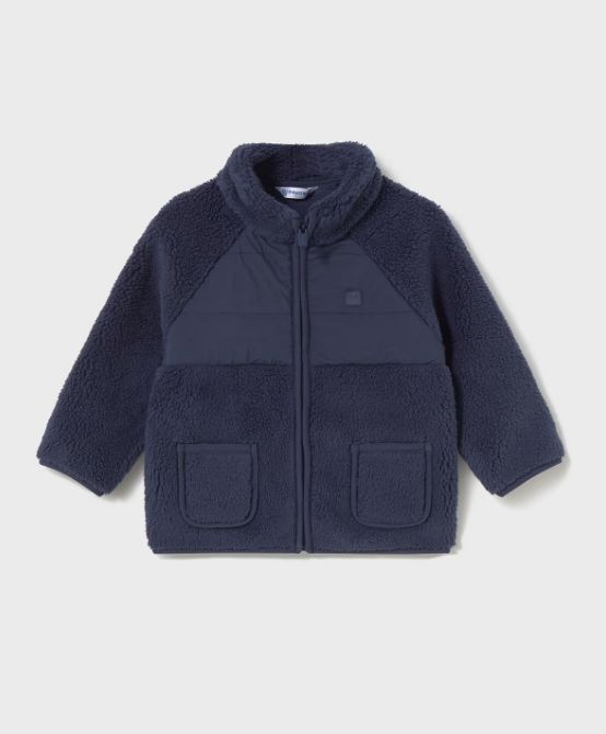 Mayoral Zip-up Fleece Jacket- Navy