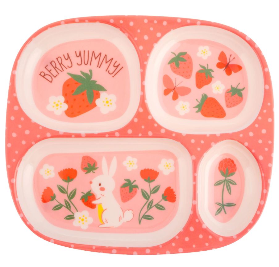 Stephen Joseph Melamine Tray- Strawberry