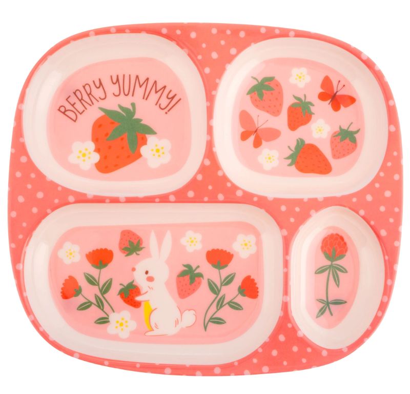 Stephen Joseph Melamine Tray- Strawberry