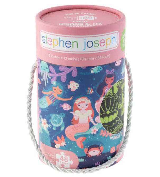 Stephen Joseph 48pc Glow-in-the-Dark Puzzle- Mermaid