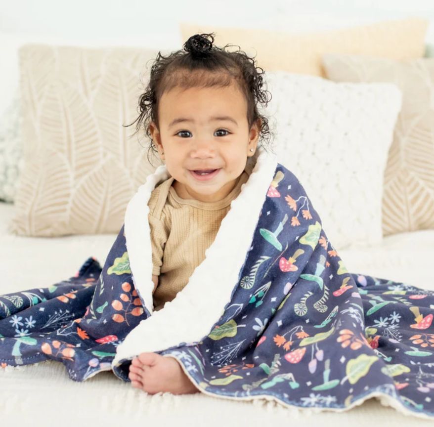 Honey Lemonade Minky Blanket- Magic Garden