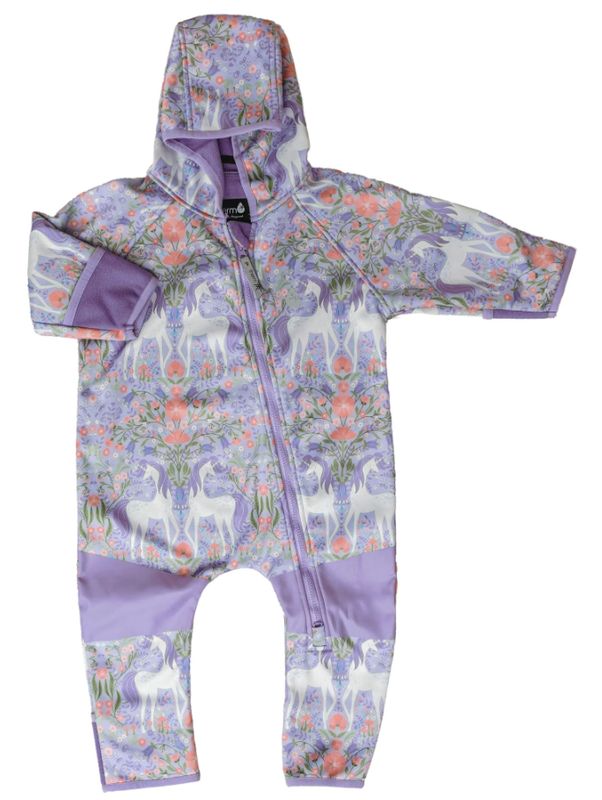 Therm Kids Mystic Garden Toddler All-Weather Onesie- Lavender Unicorn