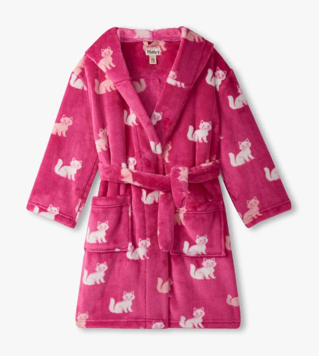 Hatley Kittens Robe- Pink