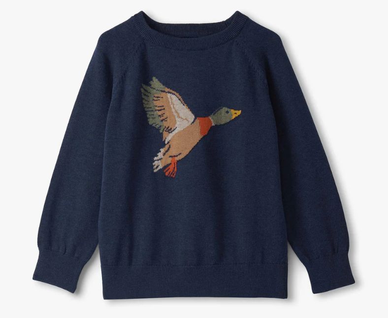 Hatley Duck Crew Sweater- Navy