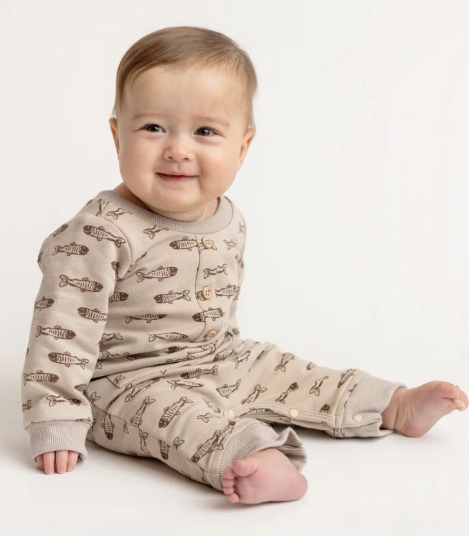 Beckett &amp; Bear Isaiah Romper- brown