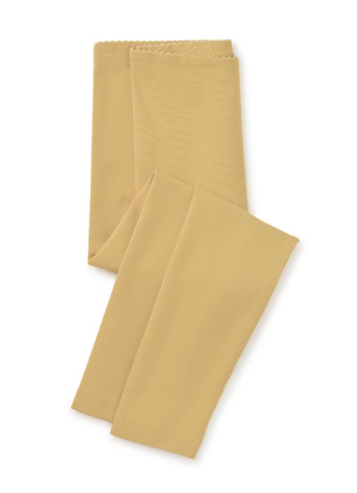 Tea Girls Solid Leggings- Raffia