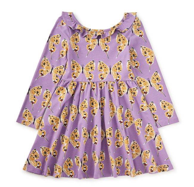 Tea Ruffle Collar Dragon Ballet Dress