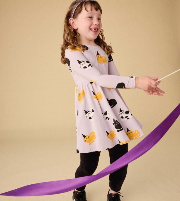 Tea Cats &amp; Hats Ballet Dress- Lavender