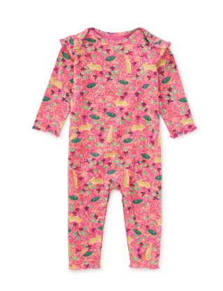 Tea Ruffle Shoulder Rabbit &amp; Turtle Romper