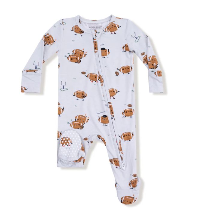 Angel Dear Football Footie- Gray