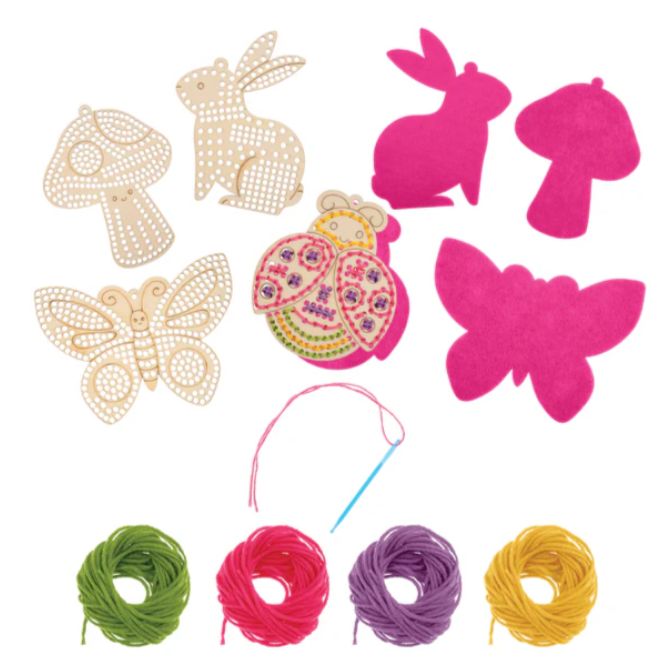Stephen Joseph Wood Lacing Kit- Garden