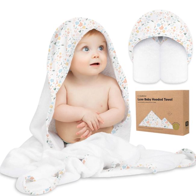 KeaBabies Luxe Hooded Towel- Wildflower