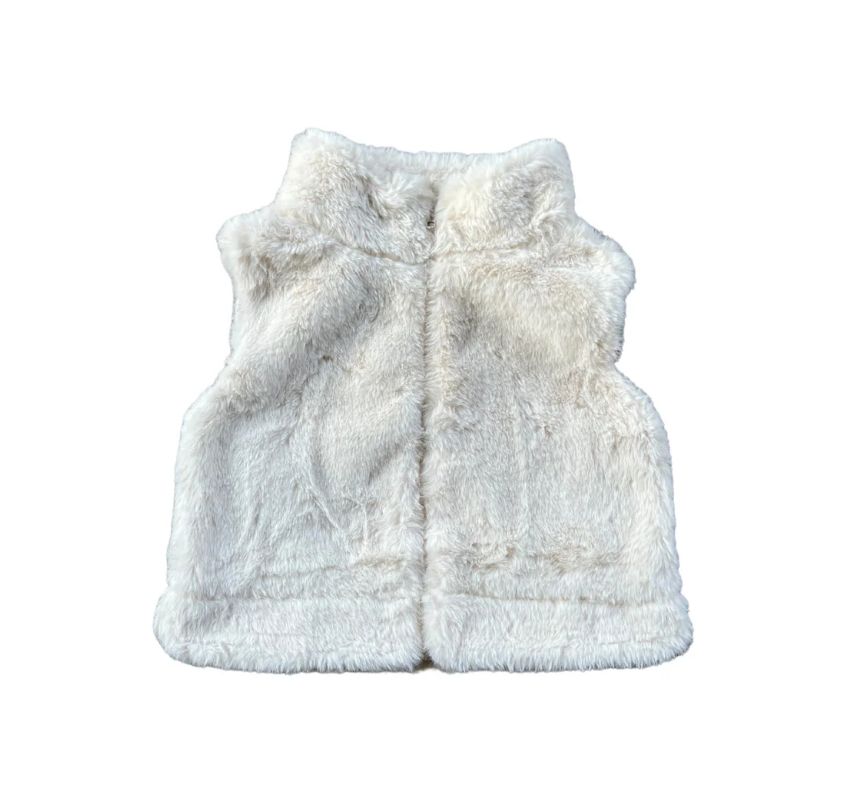 Baby Sprouts Infant Fur Vest- Cream