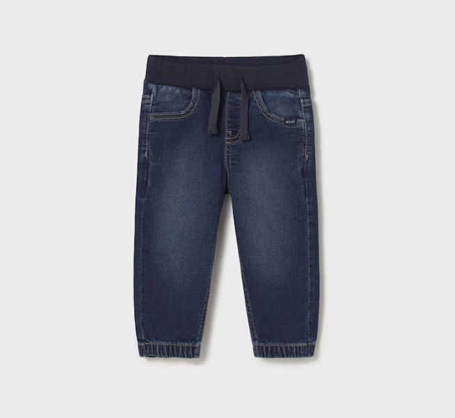 Mayoral Soft Denim Jogger- Dark Blue