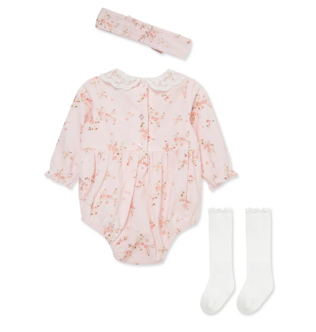 Little Me Rose Bubble Set- Pink