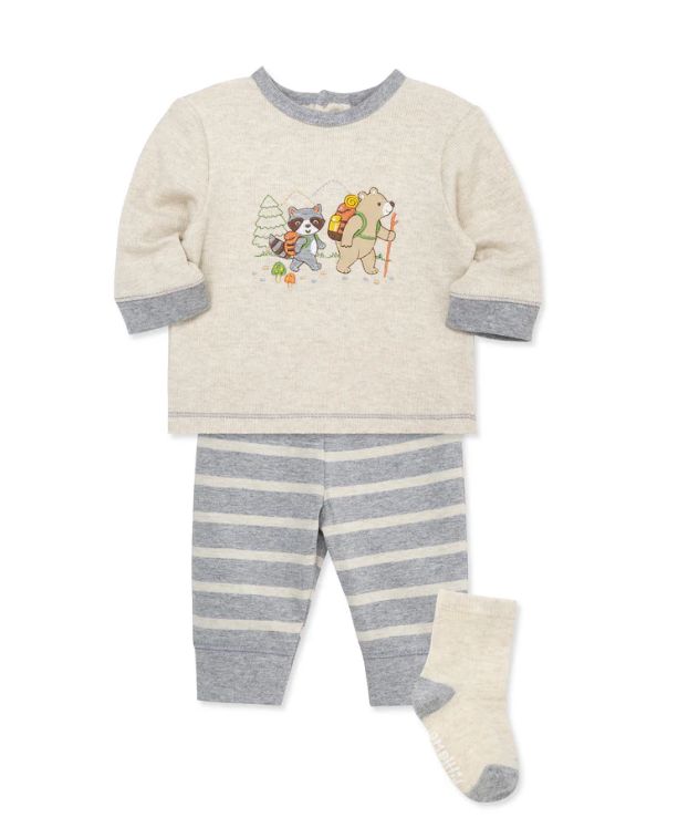 Little Me Hiking Jogger Set- Grey