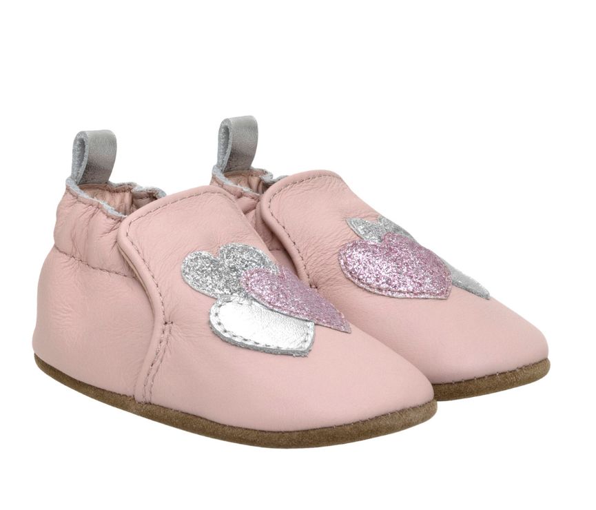 Robeez Heart Sparkle Shoes- Pink