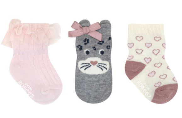 Robeez 3pk Infant Fuzzy Socks- Cats Rule