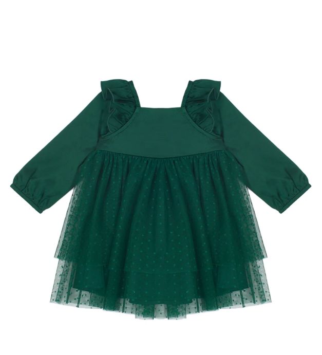 Mabel &amp; Honey Mistletoe Dress- Green