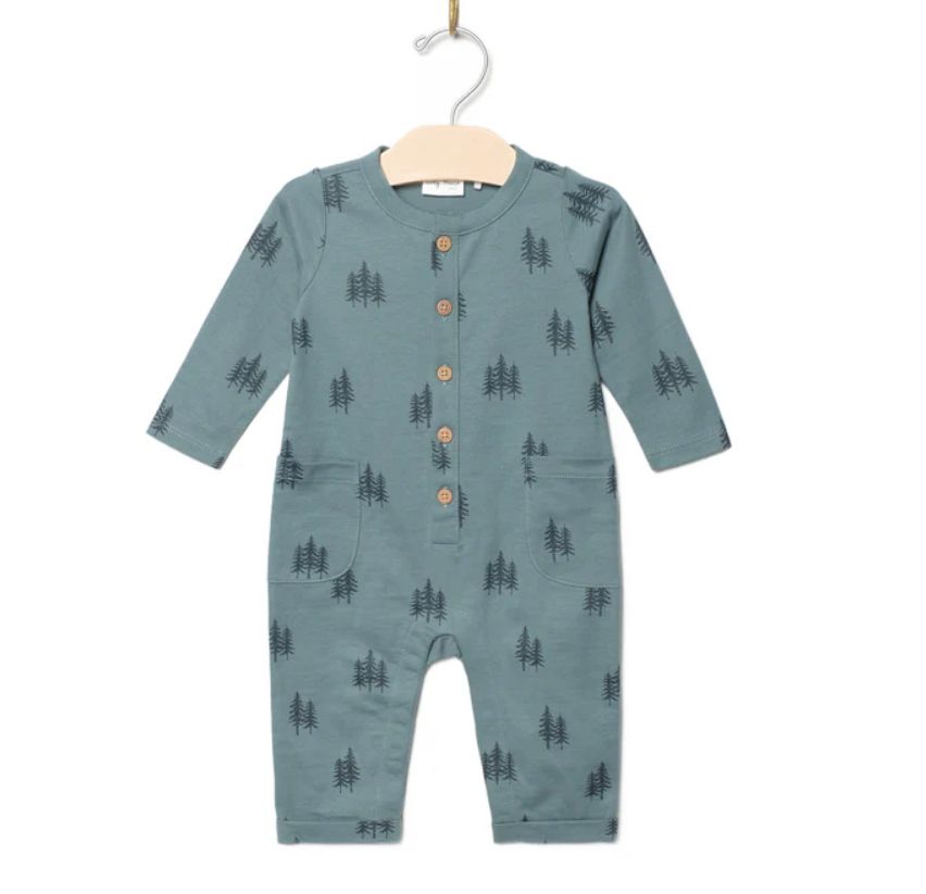 City Mouse Twilight Forest Print Romper