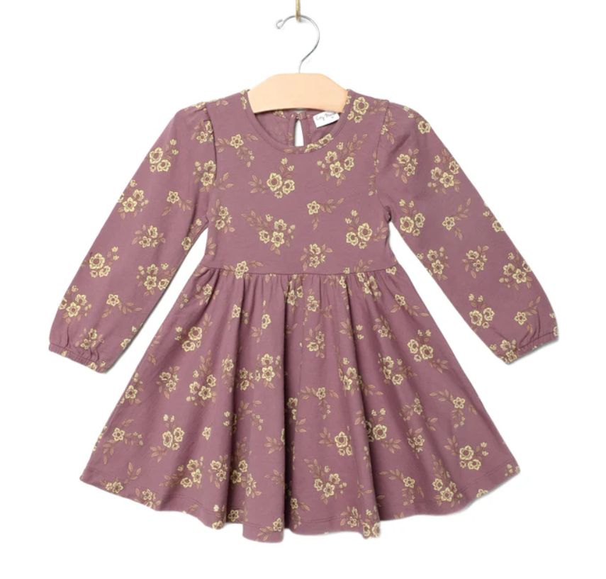 City Mouse Orchid Blooms Twirl Dress