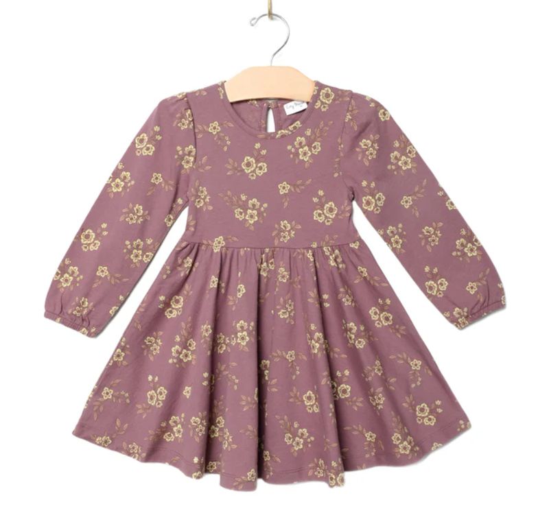 City Mouse Orchid Blooms Twirl Dress