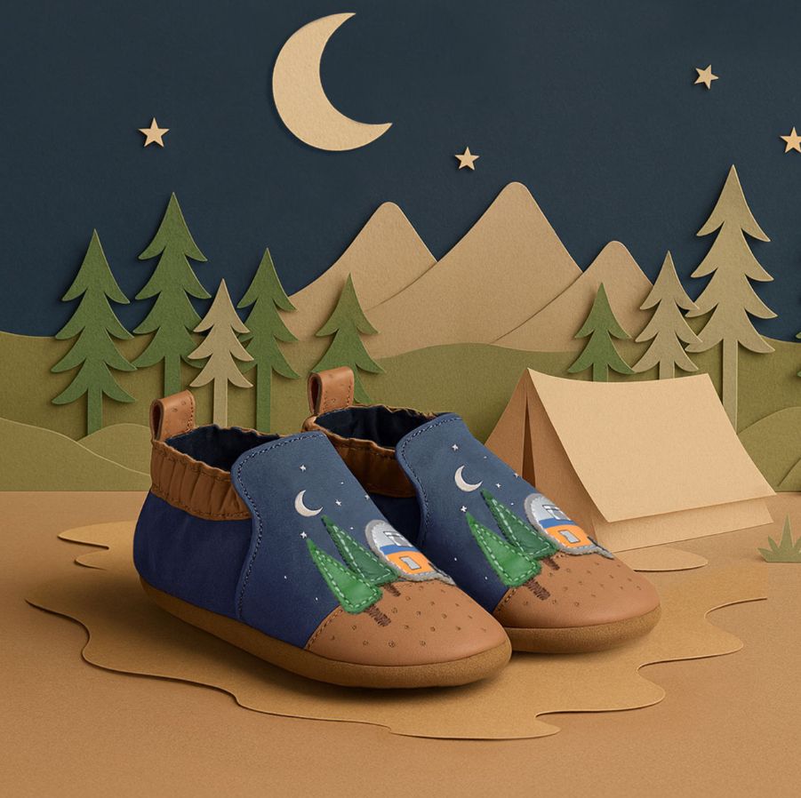Robeez Under Stars Shoes- Dark Blue