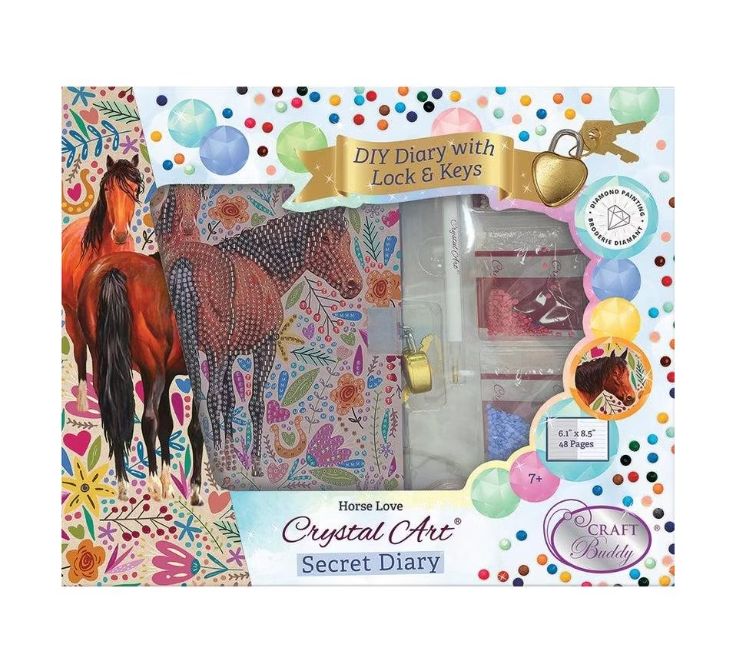 Crystal Art Diary Kit- Horse