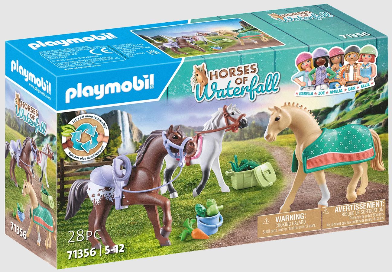 Playmobil Three Horse Set: Morgan, Quarter Horse &amp; Shagya Araber