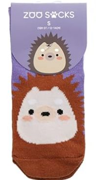 Zoo Socks- Lavender Hedgehog