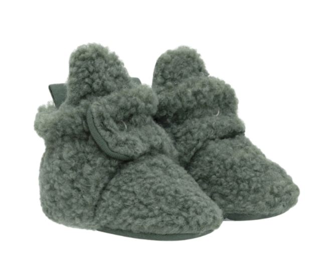 Robeez Sherpa Boys Booties- Olive
