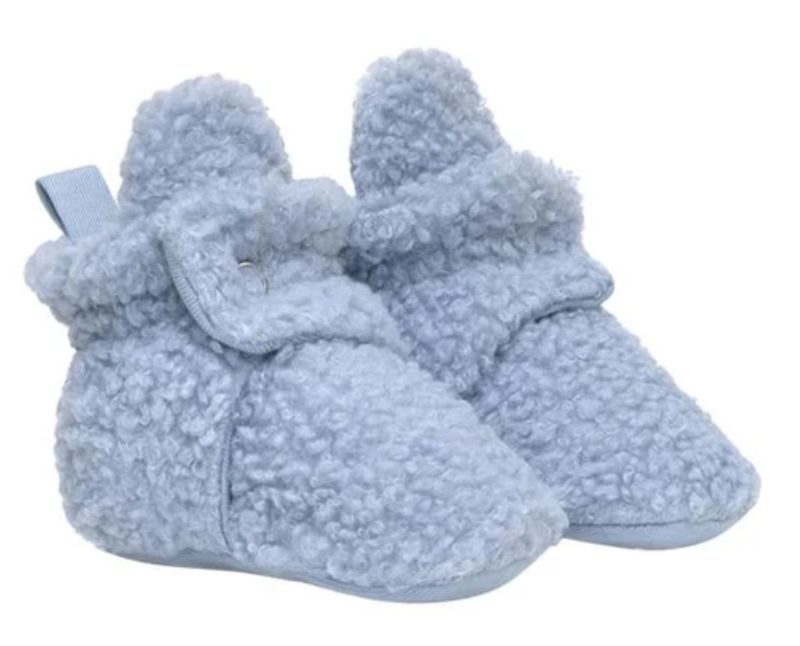 Robeez Sherpa Boys Booties- Light Blue