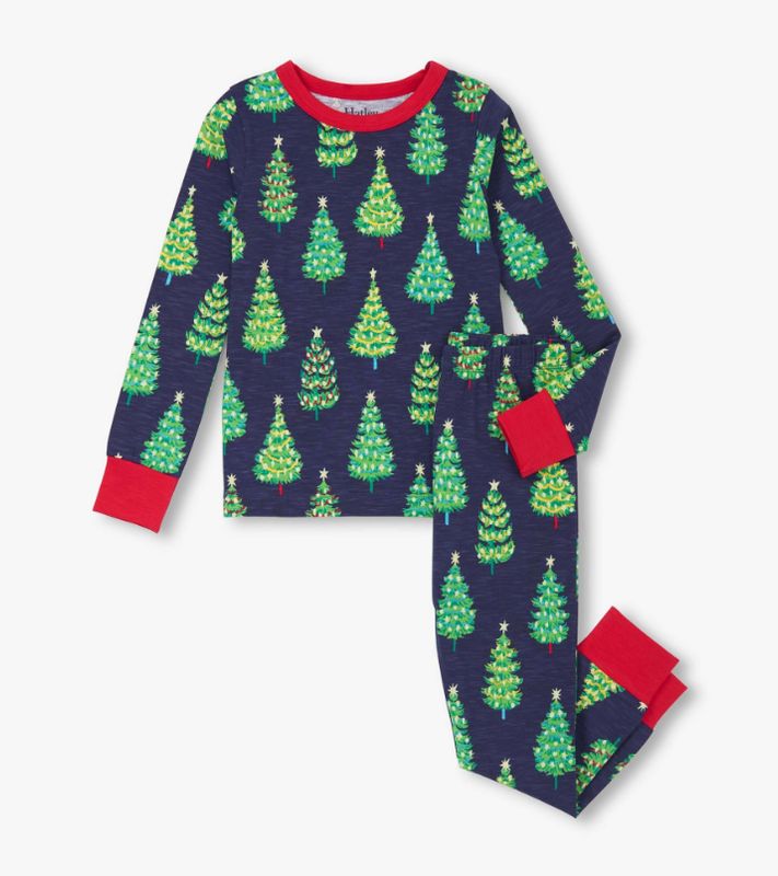 Hatley Boys Tree Pajama Set- Navy