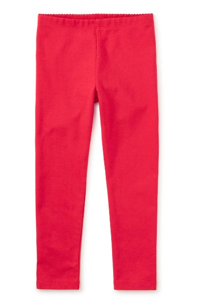 Tea Girls Solid Leggings- Ligonberry