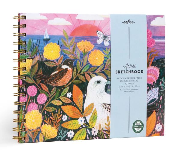 EeBoo Hardcover Artist Sketchbook- Seaside Peeps