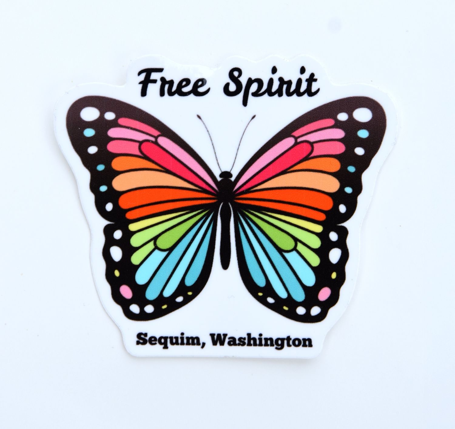 Sequim Free Spirit Butterfly Sticker